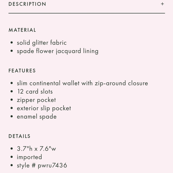 Kate Spade Glitter Wallet - Picture 4 of 6